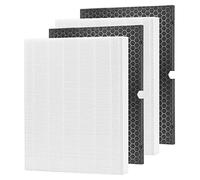 RONGJU Replacement 116130 H for Winix 5500-2, 2 Filters & 2 Activated Carbon Filter Combo Pack Compare to Part # 116130