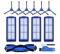 RONGJU Replacement Parts for Eufy 11S Max, Accessories Kit for 15C Max, 30C Max, G30, G30 Edge, G10 Hybrid Robotic Vacuum Cleaner, Includes 4 Filters, 6 Side Brushes, 1 Roller Brush