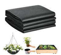 RONGJUKD 2-Pack 63"x114" Non-Woven Raised Bed Liner, Black