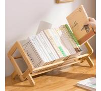 RONGJUKD Bamboo Desktop Kids Bookshelf - Tabletop Bookcase, 40 cm, Kids Book Storage & Display Rack, Children's Book Organizer, Bamboo Bookshelf for Bedroom, Study, or Playroom