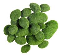 RONGKUN 30PCS Artificial Moss Rocks, Moss Foam Stone Plant Hair Moss Ball Fake Plant Mini Landscape Bonsai for Fairy Garden Floral Arrangements and Crafting