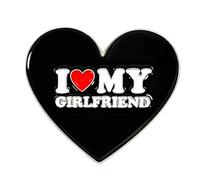 Ronglry I Love My Gir.lfriend Pin Cute Gifts for Boyfriend Funny Boyfriend Gift Ideas on Anniversary Valentines Birthday Gifts for Him I Heart My Gir.lfriend Pins for Men, Enamel, no gemstone