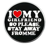Ronglry I Love My Gir.lfriend Pin Cute Gifts for Boyfriend Funny Boyfriend Gift Ideas on Anniversary Valentines Birthday Gifts for Him I Heart My Gir.lfriend Pins for Men, Enamel, no gemstone