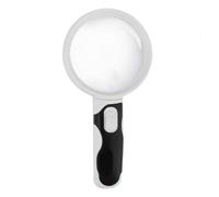Rongon Magnifying Glass with Light Illuminated Lighted Handheld Magnifier Reading Magnifying Glasses for Macular Degeneration Seniors Reading Jewelry Stamp Inspection Coins（5X）