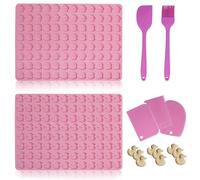 Rongrongago 2 Pieces Silicone Baking Mat with Dough Scraper, Baking Mat Dog Biscuits, Dog Silicone Mould is Suitable for DIY Dog Snacks, Chocolate, Biscuits, Ice Cubes and Candy