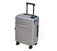 RONGSHEN Suitcase Front Opening Luggage Silent Universal Wheel Password Box Trolley Case Rechargeable Suitable for Travel Business Trip Moving Luggage