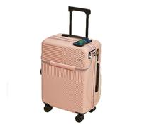 RONGSHEN Suitcase Front Opening Luggage Silent Universal Wheel Password Box Trolley Case Rechargeable Suitable for Travel Business Trip Moving Luggage
