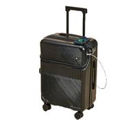 RONGSHEN Suitcase Front Opening Luggage Silent Universal Wheel Password Box Trolley Case Rechargeable Suitable for Travel Business Trip Moving Luggage