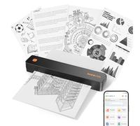 Rongta F11B compact thermal printer, inkless Bluetooth printer, supports A4 and US letter, comes with 9 thermal papers