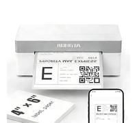 Rongta RP425 Thermal Shipping Label Printer (White), Included 10 Pcs Thermal Paper