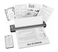 Rongta Thermal Portable Printer Wireless for Travel, F81 Inkless Bluetooth Printer Support A4 & US Letter Size, Compatible with Android iOS App Phone Mac Windows Laptop for Home & Office (Grey)