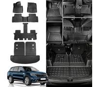 Rongtao Floor Mats & Backrest Mat for 2021-2024 Kia Sorento 6/7 Seats - Trunk & Back Seat Cover Protector