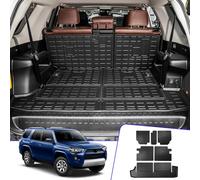 Rongtaod Cargo Mat Compatible with 2010-2024 Toyota 4Runner 7 Seats Trunk Mat Cargo Liner Back Seat Cover Protector 4 Runner Accessories (2nd&3rd Row Backrest Mats+Trunk Mat)