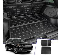 Rongtaod Cargo Mat Compatible with 2019-2023 Jeep Cherokee Cargo Liner Trunk Mat TPE Back Seat Cover Protector 2022 Jeep Cherokee Accessories (Trunk Mat+Backrest Mats)