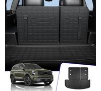 Rongtaod Cargo Mat Compatible with 2020-2024 Kia Telluride Cargo Liner Trunk Mat TPE All Weather Back Seat Cover Protector 2023 Telluride Accessories (Trunk Mat with Backrest Mat)