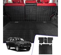 Rongtaod Fit 2010-2023 Toyota 4Runner Trunk Mat Cargo Mat Cargo Liner Back Seat Cover Protector 2022 Toyota 4 Runner Accessories (Trunk Mat + Backrest Mats,Fit Without Sliding Tray)
