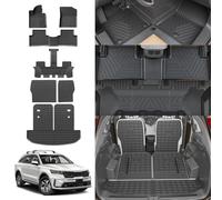 Rongtaod Floor Mats Compatible with 2021-2025 Kia Sorento 6&7 Seats NO Hybrid Cargo Mat Cargo Liner Trunk Liner Trunk Mat Kick Mats Back Seat Cover Protector 2024 Fuel Sorento Accessories (Set of 7)