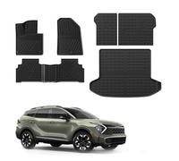 Rongtaod Floor Mats Compatible with 2023 2024 Kia Sportage Trunk Mat Cargo Mat Cargo Liner Back Seat Cover Protector No Hybrid Floor Liner Sportage Accessories (Trunk Mat+Backrest Mats+Floor Mats)