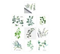 rongweiwang 10pack/lot Durable Tile Stickers For Green Plants Inspired Space Durable And Sturdy PVC Green Plants Stick Wall Sticker, 15cm×15cm×10pcs