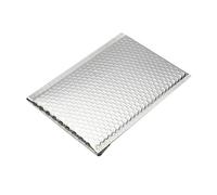 rongweiwang 10Pcs Aluminum Foil Bubble Mailer Fragile Packaging Bag, Peel Seal Poly Padded Envelopes Fragile Packaging Bag, Silver, 35x30cm