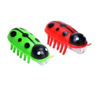 rongweiwang 2pcs Mini Robot Beetle Cat Toy Electric Interactive with Escape Obstacle Avoidance, Funny Battery Operated Bug Toy for Cats Mice and Small Pets