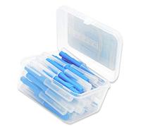 rongweiwang 40pcs Interdental Brush Ultra Fine Toothpick Soft Floss Stick Soft floss Tooth Floss Head Toothpick Cleaning Tool,Blue & 1.0mm