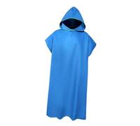 rongweiwang Absorbent Microfiber Surf Poncho Beach Towel Wetsuit Changing Bathrobe Surfing And Swimming Enthusiasts Absorbent Adult Changing Towel Poncho Summer, Blue, 109x88cm