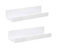 rongweiwang Acrylic Shelves Organizer Home Kitchen Space Maximizing Elegant Floating Shelves Storage Solutions Calendars Acrylic Organizer Floating Home, White, 30x10x5cm