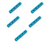 rongweiwang Aluminum Strip Multi Way Splitter Durable 4-Way Air Compressor Manifold Simple Installation for Pneumatic Systems 5-Pack, 4 Positions with 7