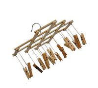 rongweiwang Bamboo 16 Clip Drying Rack Folding clip drying rack Clotheshorse Laundry Clothespins Clotheshorse Socks Hook Underwear Hanger