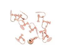 rongweiwang Beautiful Clip Earring Findings Unique Non Piercing Screw Adjustable Fit With 12mm Round Bezel For Everyone Clip Earring Jewelry Findings Screw Pad On