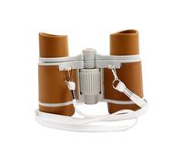 rongweiwang Binoculars Toy with Lenses Gift for Young Explorers Outdoor Camping Bird Watching Learning Through Play Outside Toys Telescope for Bird Watching Travel, Dark Brown, 8.8x11x4cm