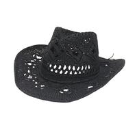rongweiwang Chic Cowboy Hat Lightweight Straw Style Unique Vintage For Summer Adventures And Poolside Fun Roll Up Cowboy Hat Festival Wild Brim Sun Cool Travel Outdoor Vacation