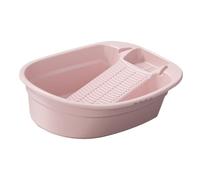 rongweiwang Cleaning Basin Household Supplies Convenient Washing Tool Washboard Basin For Home Laundry For Efficient Laundry With Washboard Mini Hand, Pink, 18.90x14.96x5.51 inch