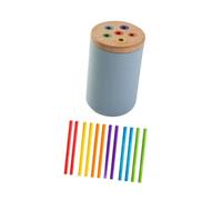 rongweiwang Color Shape Sorting Toy Wooden Activity Center Aids In Early Learning By Teaching Kids Color Discrimination Through Engaging Games Educational Sorting Matching Toy Fine Motor, Style C