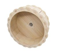 rongweiwang Comfortable Silent Hamster Wheel Wood Small Pets Dwarf Hamsters Kittens Gerbils And Exercise Easy To Store Pet Hamster Running Wheels Stand Cage Accessories, Wood, 23x8.5cm