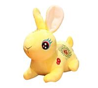 rongweiwang Cute Rabbit Plush Doll Soft Toy Chinese New Year Spring Festival Decorative Ornament for Bedrooms and Living Rooms Bedroom Cute Animal Plush Doll Cushion Sleep Toys