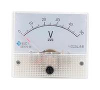 rongweiwang DC Voltmeter Panel Mount Tester With Easy To Read Scale Durable Accurate Measurement For Machines Embedded Installation Volt Meter Analog Voltmeter Voltage Gauge Tester, White, DC 0-50V