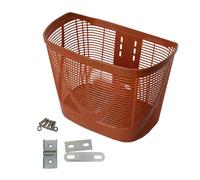 rongweiwang Detachable Bicycle Basket Large Sturdy Carrying Kids Toys And Groceries Effortlessly During Rides .Very Lightweight Detachable Dog Bike Basket Holder Plastic Carrier, Brown, 33x22.5x25cm