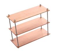 rongweiwang Display Racks Scene Layout Props Miniature Storage Rack Wooden Multi Layered Level Organizer Solution Miniature Furniture Model 1/6 Scale Storage Shelf , 3 Tier Long