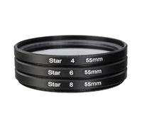 rongweiwang DSLR Starburst Filter Set 4 6 8 Points Circular Lens Filter For Wedding Art Photography Additional Starlight Effects Guaranteed 3 Pieces Set Star Effect Lens