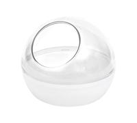 rongweiwang Durable Hamster Sand Bath Box Designed To Be Easy To Clean Provides Fun Bathing Area For Curious Little Pets Small Animal Sand Bath Box Gerbils Room Cage, transparent, 15.5x12cm