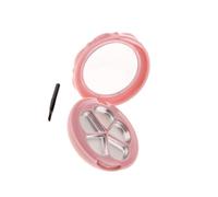 rongweiwang Durable Makeup Case Empty Makeup Pans Compact Organizer With Mirror On Move Lovers Travel Friendly Powder Container Empty Case With Mirror