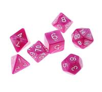 rongweiwang Durable Party Game Dice Set Polyhedral Dice DND RPG 7PCS D20 D12 D10 D8 D6 D4 Enjoyable Features For Table Games Polyhedral Table Games D20 D12 D10 D8 D6 D4, Rose