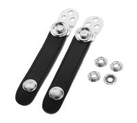 rongweiwang Durable PU Leather Accordion Bellows Strap High Strength Bellows Holder Clasp Straps Adjustable Length Tailored Fit Holder Clasp Straps Accordion, Black, 7.8cm
