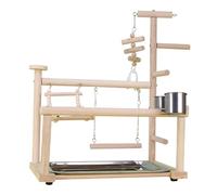rongweiwang Easy To Bird Fitness Playground Featuring Solid Wood Parrot Playground And Bird Training Stand System Parrot Climbing Frame Parakeet Play Stand Pet Playstand Perch Playstand Gym