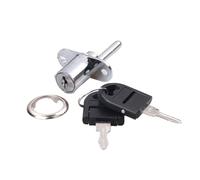 rongweiwang Easy to Install Zinc Alloy Drawer Lock for Office Cabinets Hole-Free Installation and Easy Installation Desk Triple Lock, Silver, 16MM