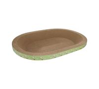 rongweiwang Effective Cat Scratch Pad Bowl Complete Cat Scratcher Cardboard Bed Provides Optimal Lounge Bed For Feline Friends Corrugated Scratching Scratchers Furniture, Yellow Green, 58x40x8.5cm