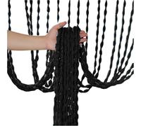 rongweiwang en Bead Curtain For Patio Doors And Qiboyuye en Beaded Door Curtain Polyester Doorway Curtains, Black