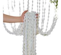 rongweiwang en Bead Curtain For Patio Doors And Qiboyuye en Beaded Door Curtain Polyester Doorway Curtains, White
